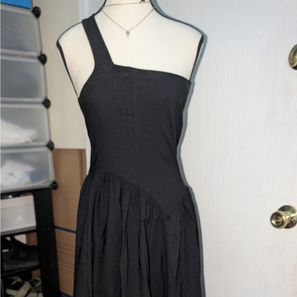 Black Halter Sundress for Cocktail Nights